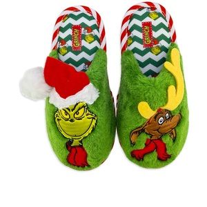 Dr. Seuss  The Grinch little boys/toddler house slippers